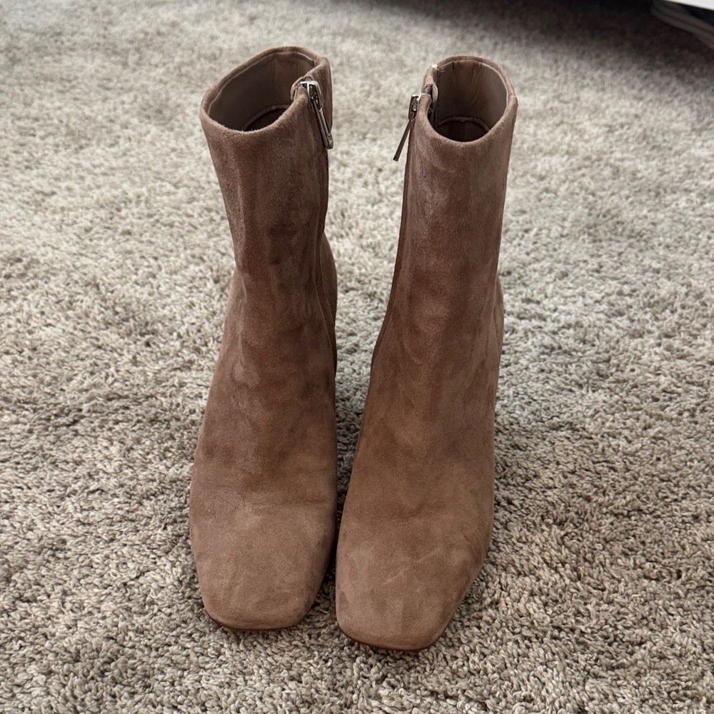 Sam Edelman Tan Suede Heeled Boots - Picture 2 of 6
